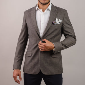Sacou Confex Ferdinand - Bej pepit cu gri