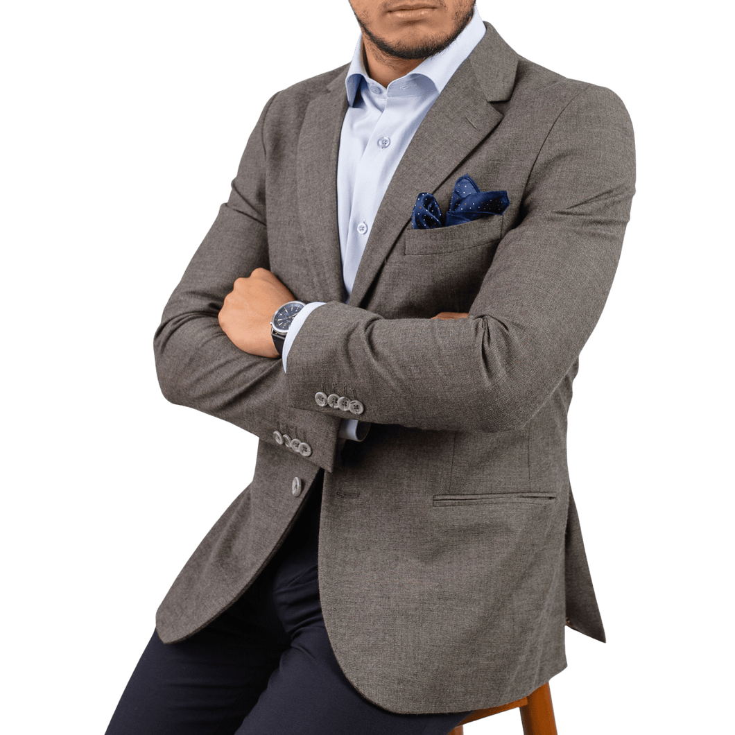 Sacou Confex Ferdinand - Bej pepit cu gri