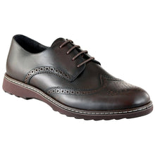 Pantofi barbatesti din piele -  Ortopedic Brogue - Maro Ciocolata