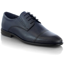 Pantofi barbatesti din piele - Oxford - Bleumarin