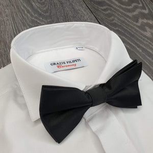 Cămașă elegantă cu guler pentru papion - Albă - Grazzie Filipeti