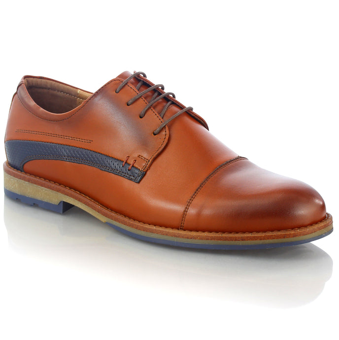 Pantofi barbatesti din piele - Casual Friday - Maro Cognac