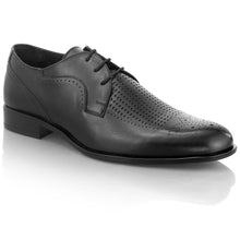 Pantofi barbatesti din piele - Laser Beam - Negru