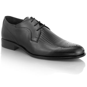 Pantofi barbatesti din piele - Laser Beam - Negru